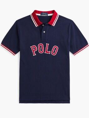 Polo by Ralph Lauren Navy Polo with Red and White Trim